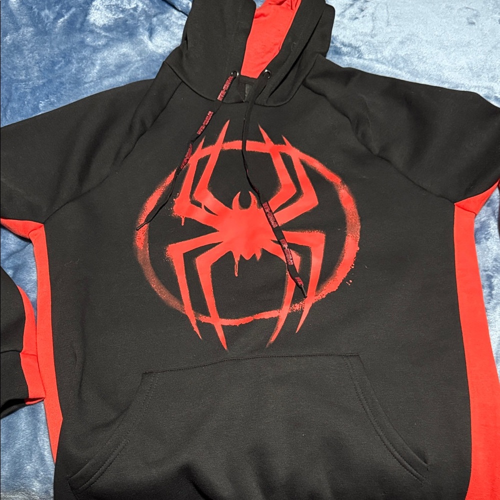 Marvel Black and Red Spider Emblem Men's Sweater